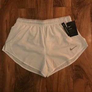 Women’s medium white Nike running shorts